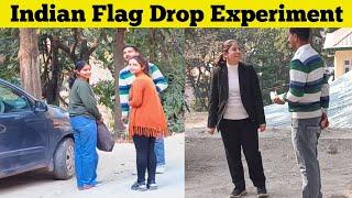 Flag Drop Experiment | Public Reactions |Prank Videos | #Flagdrop #prank