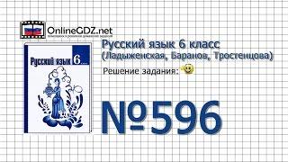 Задание № 596 — Русский язык 6 класс (Ладыженская, Баранов, Тростенцова)