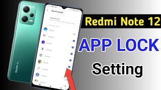 How to lock apps in redmi note 12 / redmi note 12 me app lock kaise kare/app lock setting