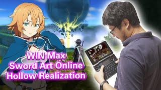 GPD WIN Max YUZU emulator Sword Art Online: Hollow Realization with 30fps