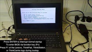 Lenovo Thinkpad T460 - How to access BIOS setup and Boot Menu