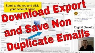 How To Download EXPORT OUTLOOK Non-Duplicate Emails To Existing .pst File Exchange Server Part 2