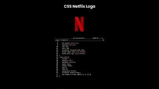 CSS Netflix Logo Design #shorts