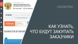 Как узнать в ЕИС, какие закупки будут проводить заказчики