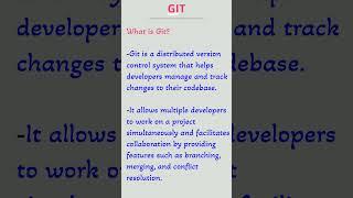 DevOps InterView Questions - What is Git?  #preethidevops #DevOpsTraining