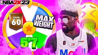 WHEEL OF WORST BUILDS in NBA 2K23! 500,000 VC WASTED (100% BAD IDEA) - IMPOSSIBLE CHALLENGE NBA2K23!