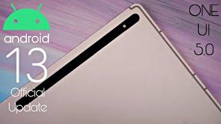 Samsung Galaxy Tab S8 Plus Android 13 ONE UI 5.0 Update