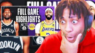 Lvgit Reacts To NETS at LAKERS | NBA FULL GAME HIGHLIGHTS | November 13, 2022