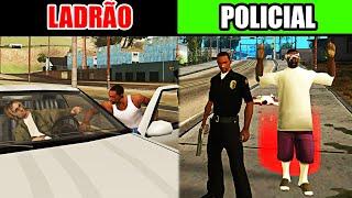 ISSO acontece quando o CJ se torna um POLICIAL no GTA SA