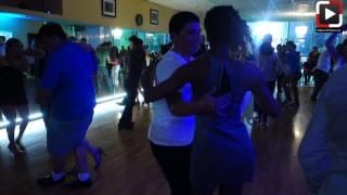 Steve y Jessica P dancing salsa at Salrica Dance Houston