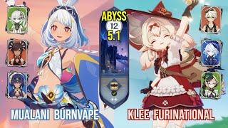 C0 Mualani Burnvape & C1 Klee Furinational | Spiral Abyss 5.1 | Genshin Impact