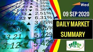 kse market summary||Video Review |09 Sep 20 ||pakistan stock exchange today||stock exchange pakistan