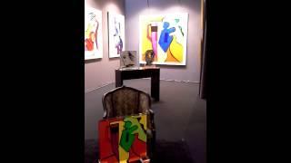 VIDEO -  Jorge COLOMINA Artiste peintre au salon d'art contemporain à Lille Grand Palais