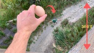 Egg Drop From 50 Feet! Best Egg Drop Ideas!