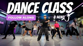 Beginners dance class warm up work out tutorial for you to follow along at home! Only 8 mins