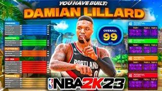 DAMIAN LILLARD  “INSIDE OUT SHOT CREATOR” BUILD w/CONTACT is unfair in NBA 2K23!