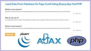 Auto Load Data on Page Scroll using jQuery Ajax PHP from MySQL