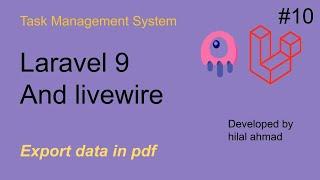 #10 Export data in pdf | Laravel and livewire