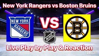 New York Rangers vs Boston Bruins live play by play and reaction