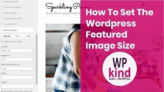 How to set the wordpress featured image size