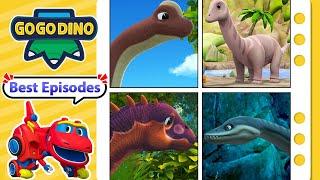 Best Long Neck Dinosaurs, Brachiosaurus, Diplodocus +More! | GOGODINO Best Episodes | Kids Cartoon