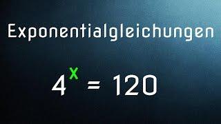 Exponentialgleichungen lösen mit dem Logarithmus