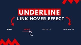 Animated Link Hover Underline Effect | Menu Hover Effect