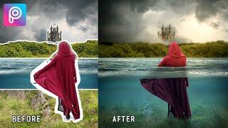 Edit Photo Manipulation Women In Water | PicsArt Tutorial