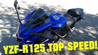 2019 Yamaha YZF-R125 TOP SPEED + GPS TOP SPEED!