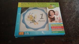 All Pro Baby Monthly Baby Stickers for Boys and Girls