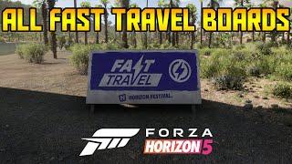 Forza Horizon 5 - All 50 Fast Travel Boards Locations Guide