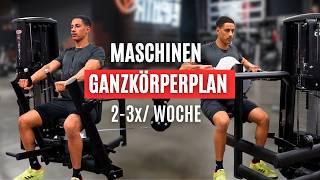 Ganzkörper Trainingsplan fürs Fitnessstudio (Nur Maschinen)| Muskelaufbau