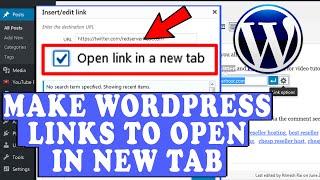 How to use WordPress to open External Links in a new Tab or Window?