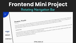 How to Make Rotating Navigation Bar | JavaScript Mini Project | FrontendDUDE