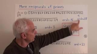 Reciprocals, powers of 10, and Euler's totient function I | Data Structures Math Foundations 202