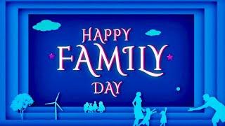 Happy family day greeting animated background video , No Copyright video