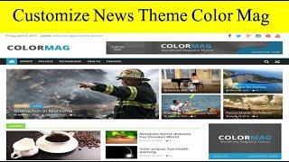 How to Customize Theme Color mag Home Page, Sidebar, Footer WordPress Website Part-2