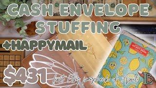 $431 Cash Envelope Stuffing + Happy Mail! | First Etsy Paycheck of April | 24 Year Old Budgets