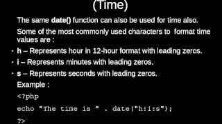 Different Functions Used for Date & Time Manipulation in PHP