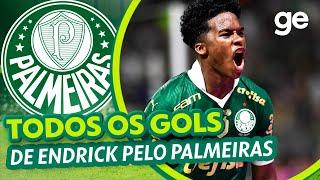 TODOS OS GOLS ENDRICK PELO PALMEIRAS | Listas | ge.globo