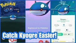 HOW TO EASILY CATCH KYOGRE! Pokemon GO