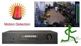 Surveillance DVR Security Camera Motion Detection Recording Setup