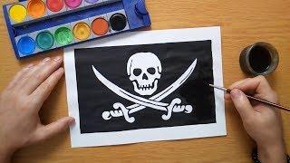 How to draw a pirate flag ‍️