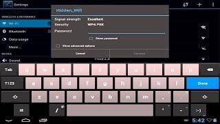 Connecting the Android device to the network with a hidden SSID