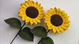 Girasoles tejidos a Crochet - Tutorial Crochet SunflowerMayelin Ros