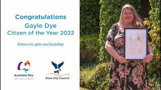 Knox Australia Day Awards 2022 - Citizen of the Year