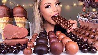 ASMR CHOCOLATE BUBBLE PARTY, HAAGEN DAZS, LINDT CHOCOLATE BALLS, BROOKSIDE, MALTESERS, MUKBANG 먹방