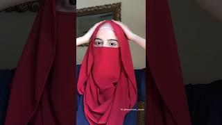 Full Niqab tutorial using a scarf | how to create a niqab with Chiffon scarf