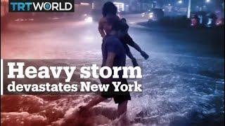 Flash flooding paralyses life in New York and New Jersey