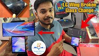 LG Wing Broken Front Glass Replacement || Without Mobile Open LG Wing Front Glass Restoration